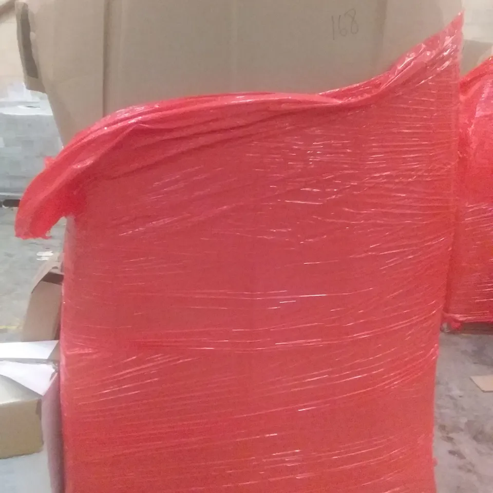 PALLET OF ASSORTED ITEMS INCLUDING CHAIR MAT FOR CARPET, LAMINATOR, WALLPAPER, BATHTUB WIRE TRAY