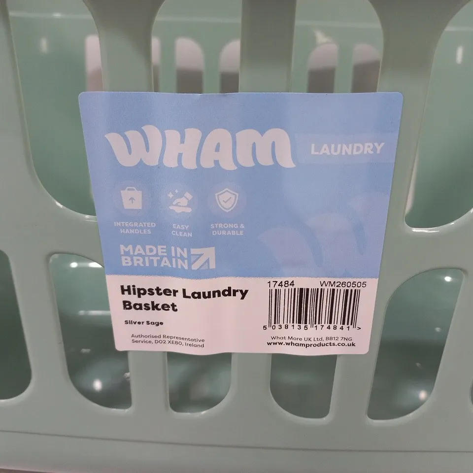 WHAM HIPSTER LAUNDRY BASKET IN SILVER SAGE
