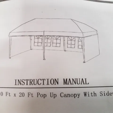 BOXED COBIZI 10×20FT POP UP CANOPY WITH SIDEWALL