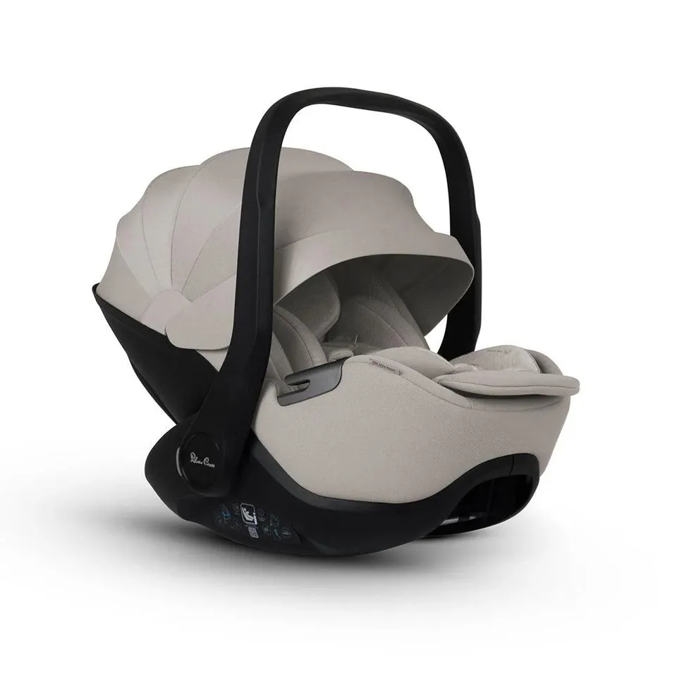 BOXED SILVER CROSS GLIDE PLUS 360 CAR SEAT IN NATURAL TAUPE