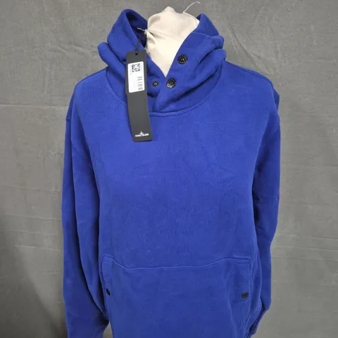 STONE ISLAND CASUAL HOODIE IN BLUE SIZE M