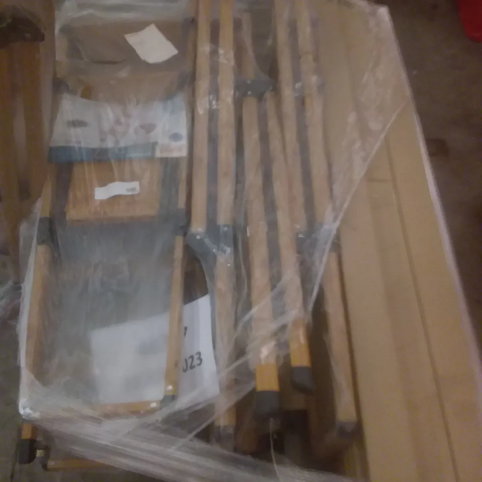 PALLET OF ASSORTED ITEMS INCLUDING ALUMINIUM STEPLADDERS, LED LIGHTSTRIPS