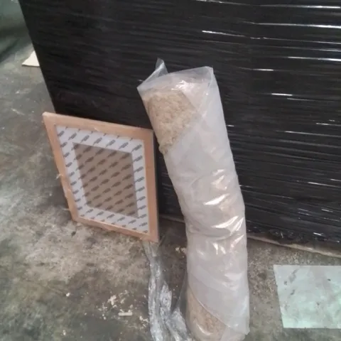 PALLET OF ASSORTED HOUSEHOLD GOODS AND PRODUCTS TO INCLUDE;AREA RUG,PICTURE FRAME 