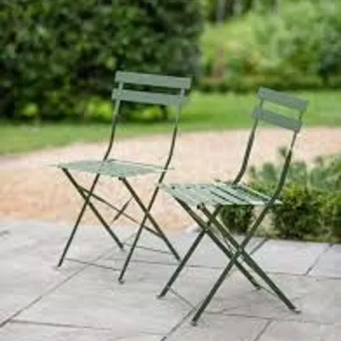 BOXED SET OF 4 RIVE DROITE BISTRO CHAIRS - THISTLE GREEN 