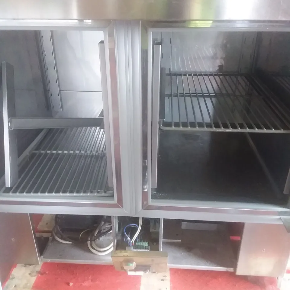 PREP TABLE WITH UNDERCOUNTER FRIDGES 