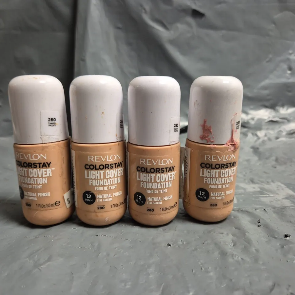 LOT OF APPROXIMATELY 58 REVLON COLOURSTAY LIGHT COVER 30ML FOUNDATIONS - 280 TAWNY FAUVE