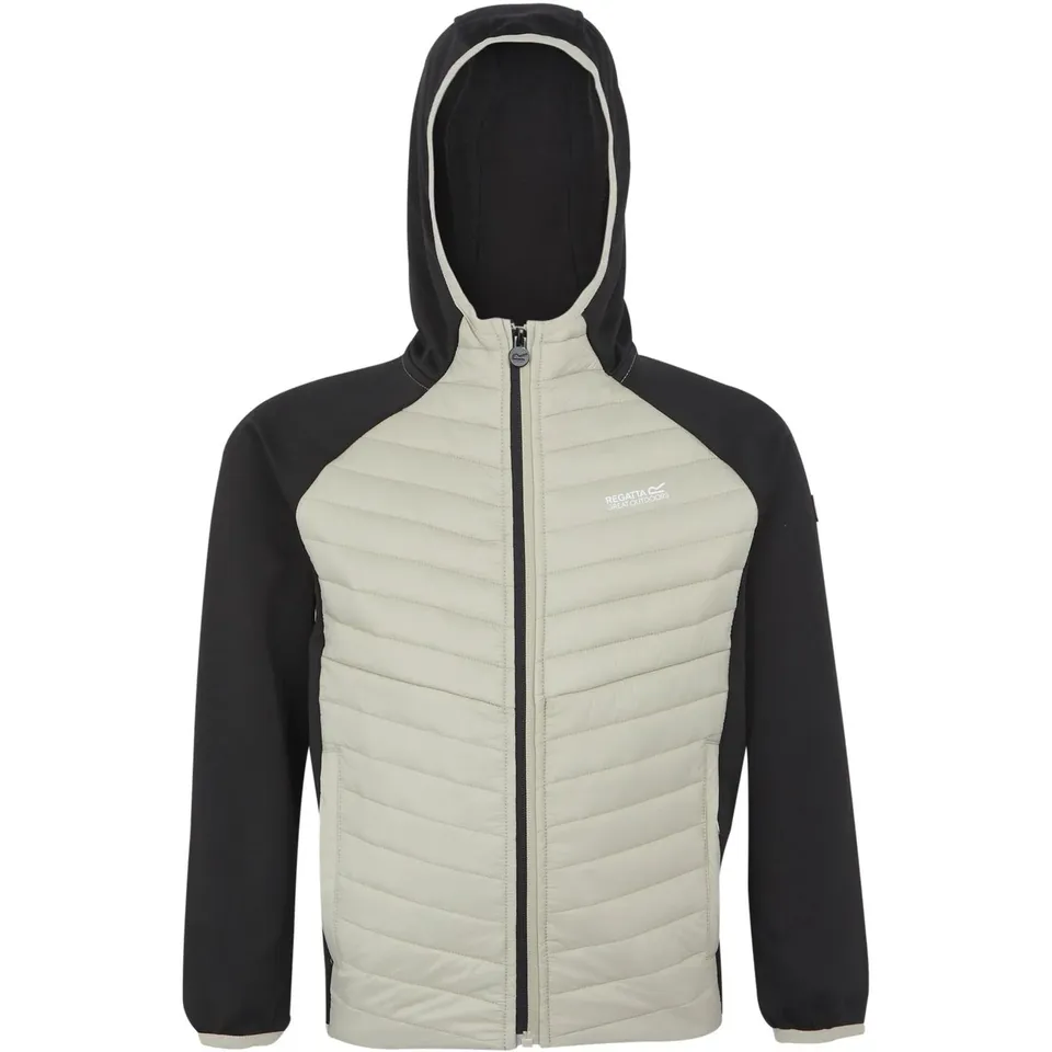 BRAND NEW REGATTA KIDS' KIELDER HYBRID VIII JACKET - BLACK/ABBYSTONE SIZE UK 3-4 YEARS
