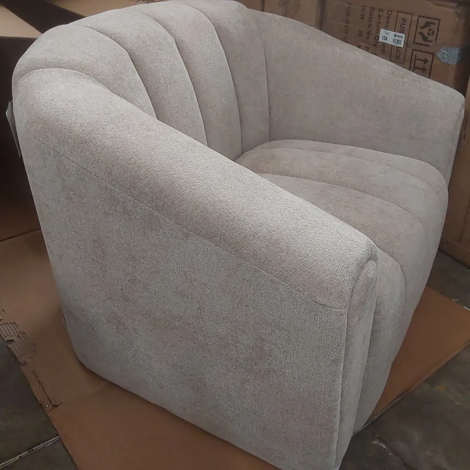 BOXED DANETTI KENDRA BLACK METAL ARMCHAIR NATURAL MINI CHUNKY WEAVE