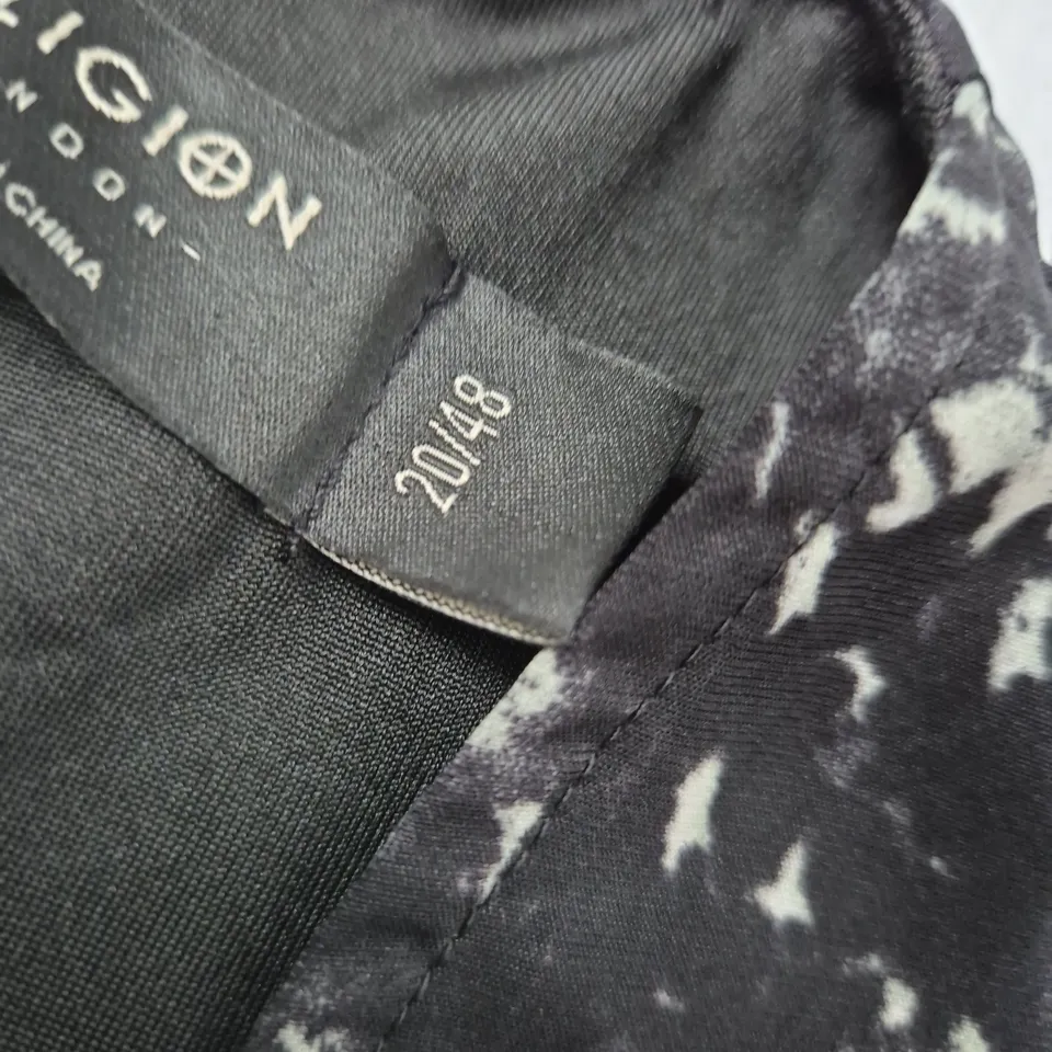 RELIGION CLOTHING – CREAM & BLACK PRINT WOMEN’S GARMENT, UK 20