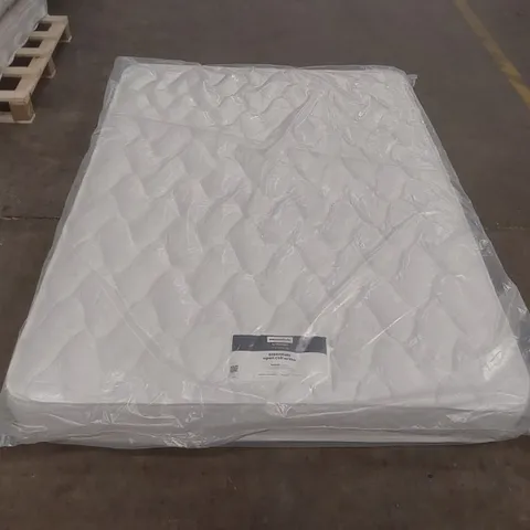 QUALITY BAGGED SILENTNIGHT OPEN COIL ORTHO 4'6" DOUBLE MATTRESS 