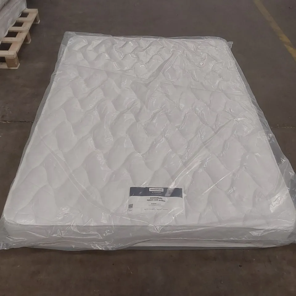 QUALITY BAGGED SILENTNIGHT OPEN COIL ORTHO 4'6" DOUBLE MATTRESS 