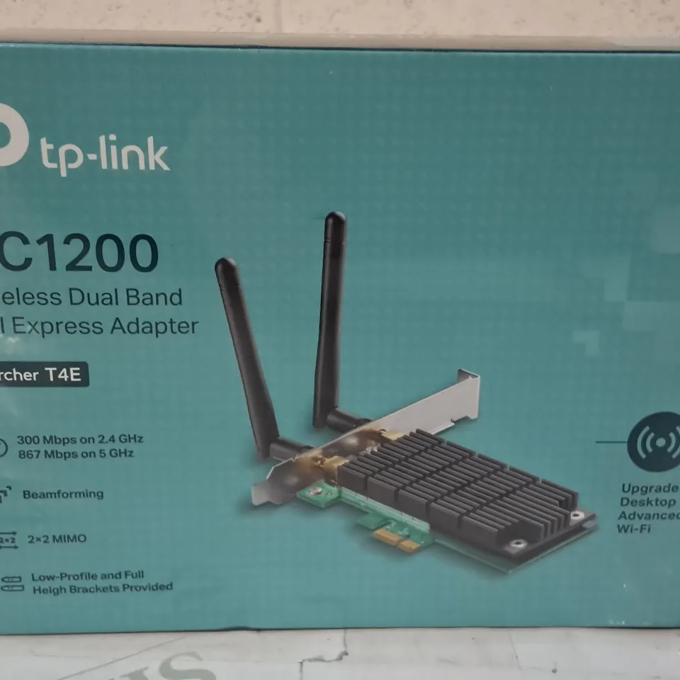 SEALED TP-LINK AC1200 WIRELESS DUAL BAND PCI EXPRESS ADAPTER ARCHER T4E