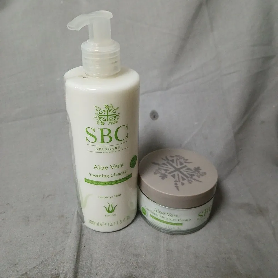 SBC ALOE VERA SOOTHING CLEANSER & MOISTURE CREAM DUO