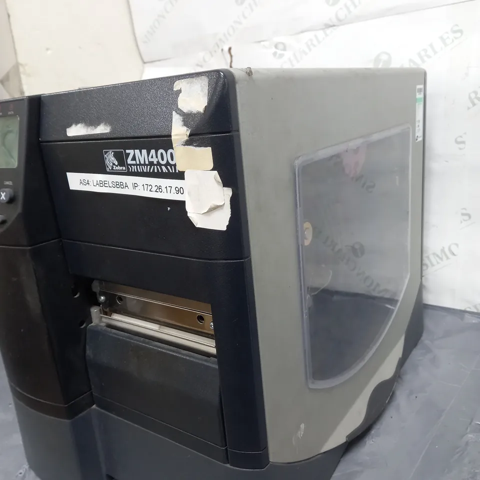 ZEBRA ZM400 INDUSTRIAL THERMAL TRANSFER LABEL PRINTER