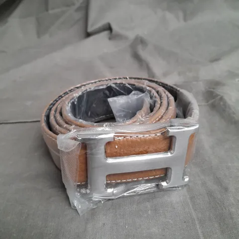 HERMES BROWN INITIAL BELT