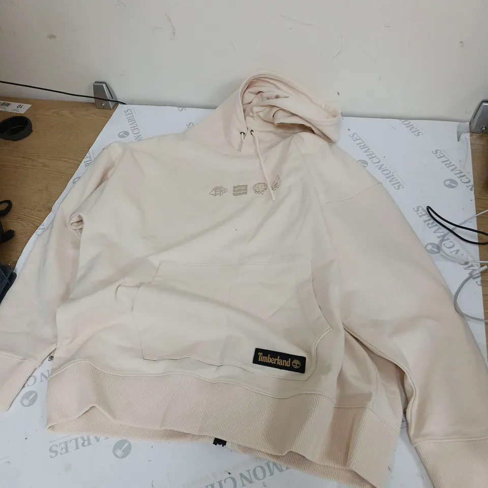 TIMBERLAND RELAX TO FIT BEIGE HOODIE SIZE M/M