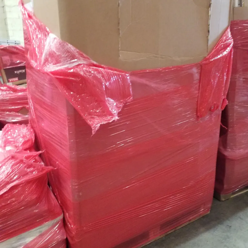 PALLET CONTAINING APPROXIMATELY 160 8" RED WHEELS