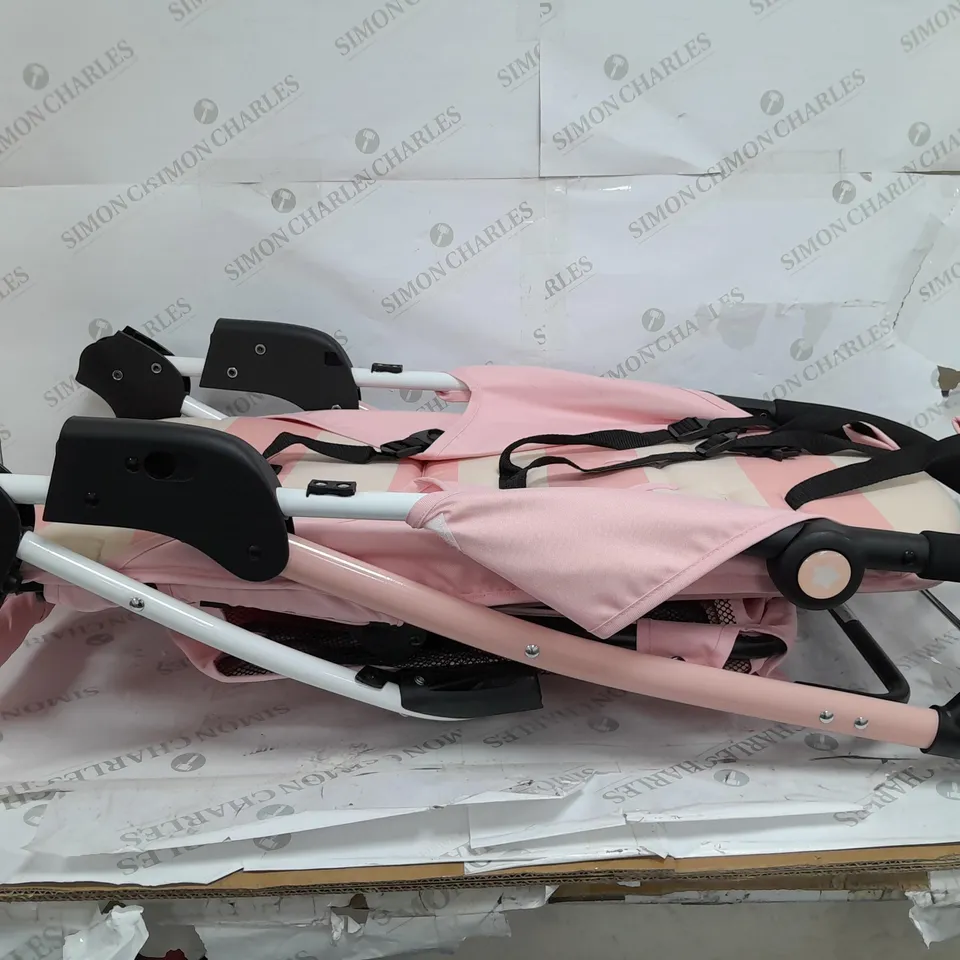 MY BABIIE BILLIE FAIERS MB30 PUSHCHAIR, PINK STRIPES RRP £155