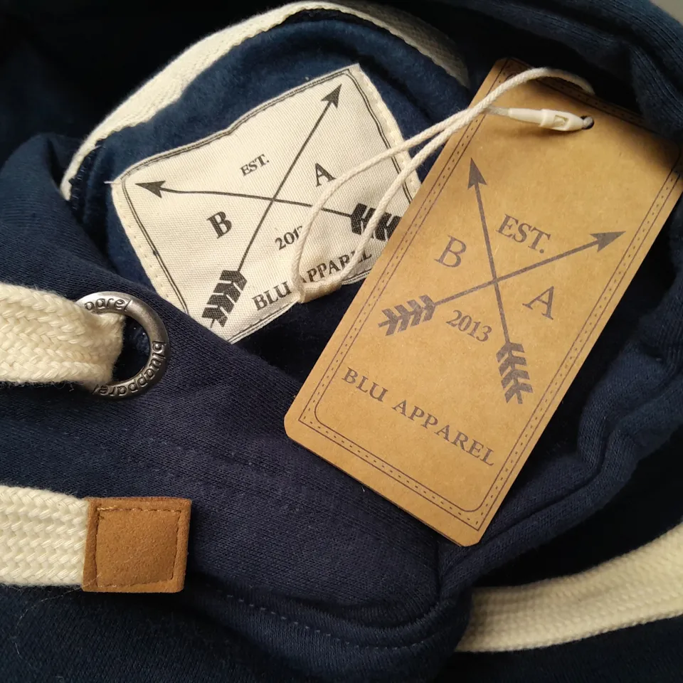 BLU APPAREL BLUE HOODIE - L