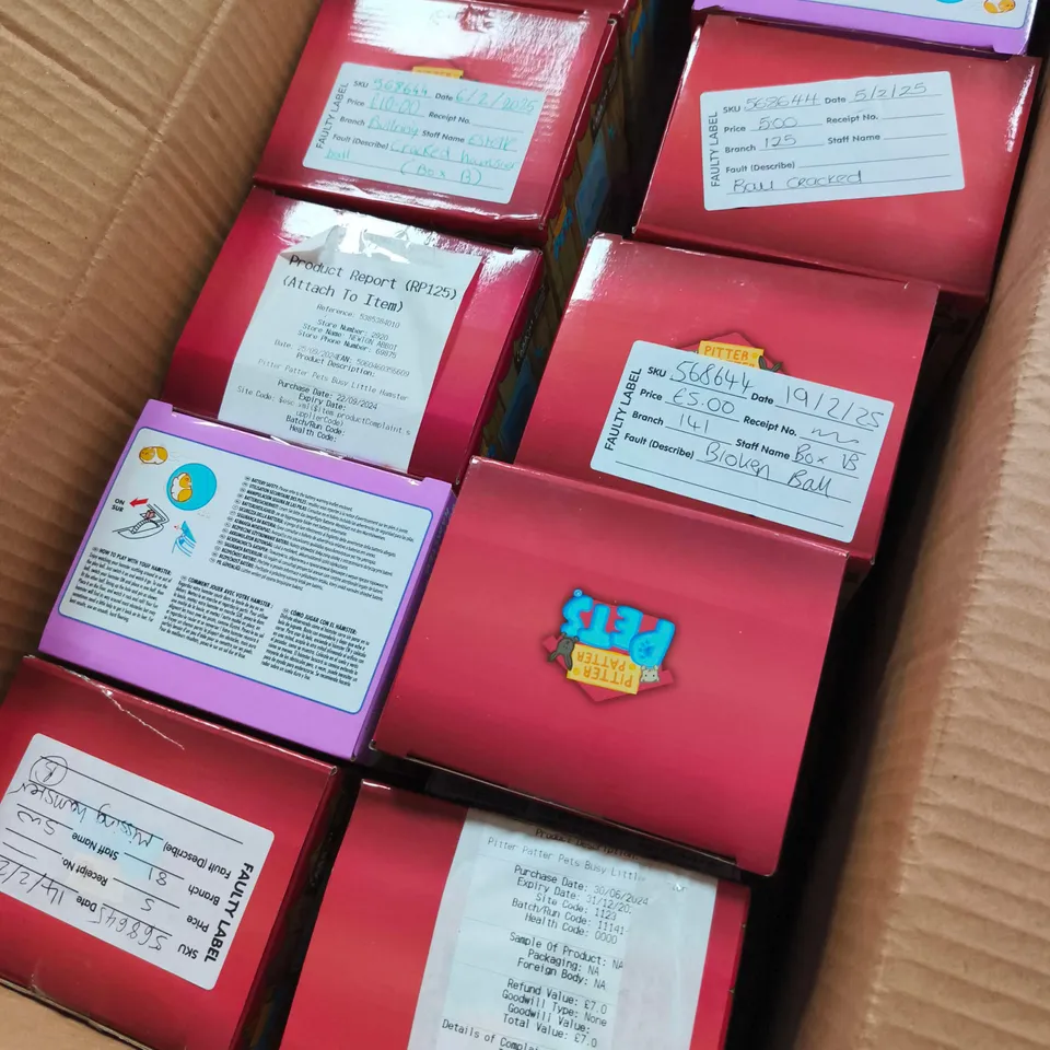 BOX OF APPROXIMATELY 20 PITTER PATTER PETS 