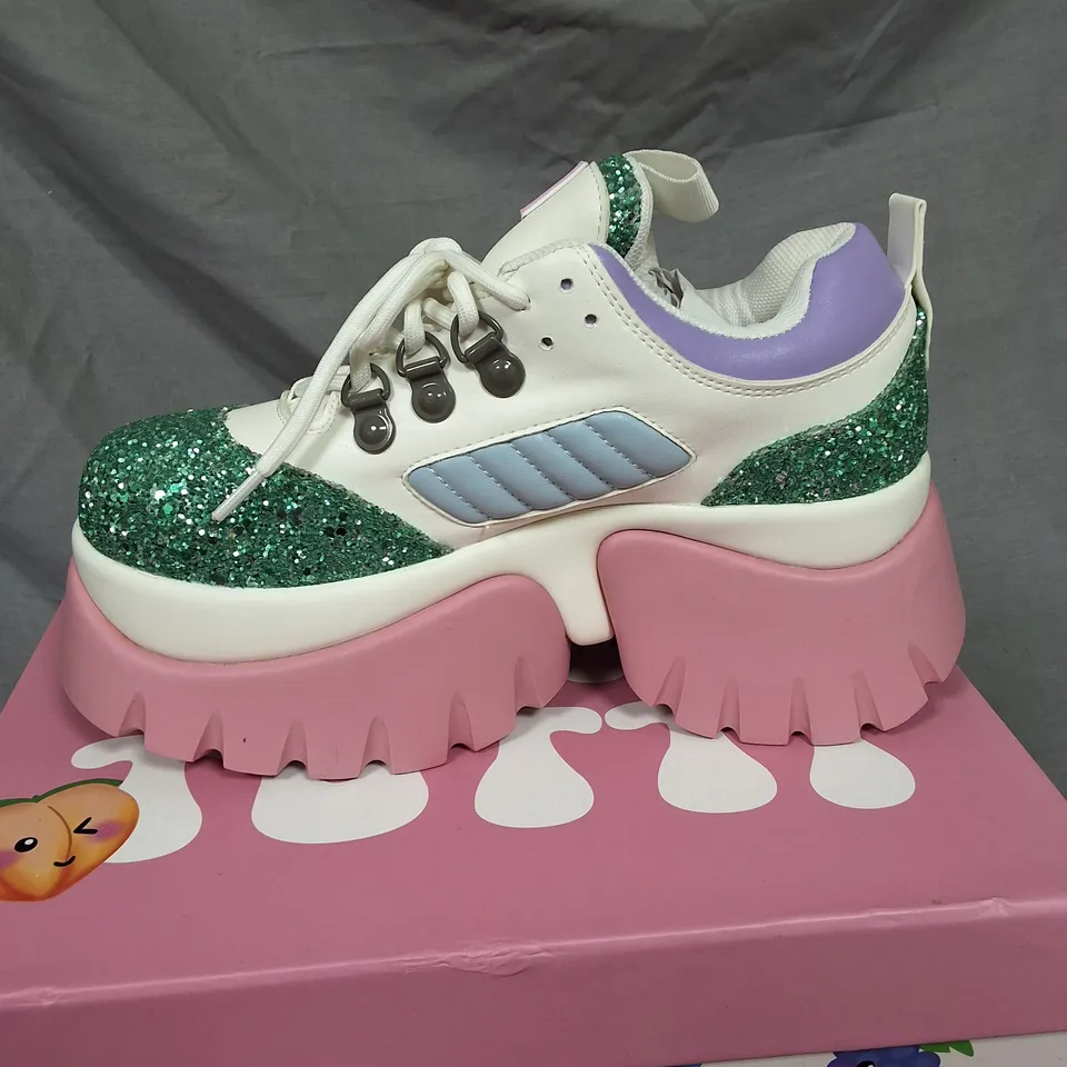 BOXED KOI CANDY CUDDLES SPARKLING TRAINERS - UK 5