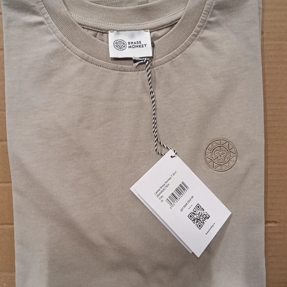 BRAND NEW BRASS MONKEY T-SHIRTS - CLAY SIZE MEDIUM APPROXIMATELY 32