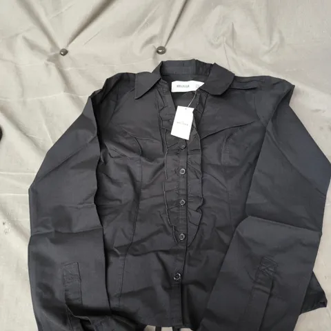 HOLLISTER BLACK WOMEN'S BLOUSE SHIRT UK 4 (XXS)
