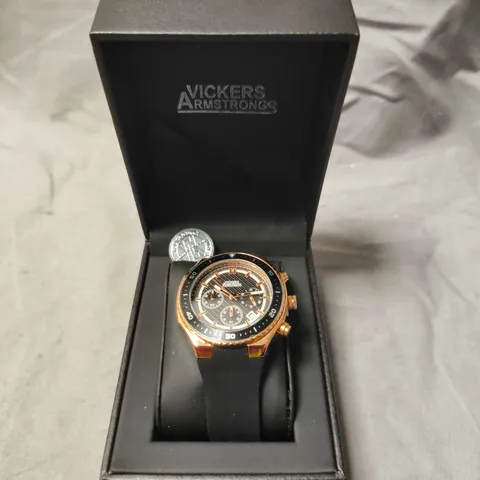 VICKERS ARMSTRONGS AEROMARK ROSE BLACK WATCH 