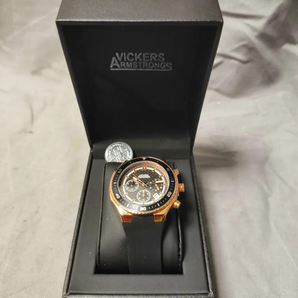 VICKERS ARMSTRONGS AEROMARK ROSE BLACK WATCH 