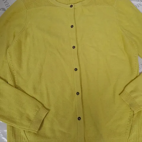 WHITE STUFF YELLOW CARDIGAN - UK 18