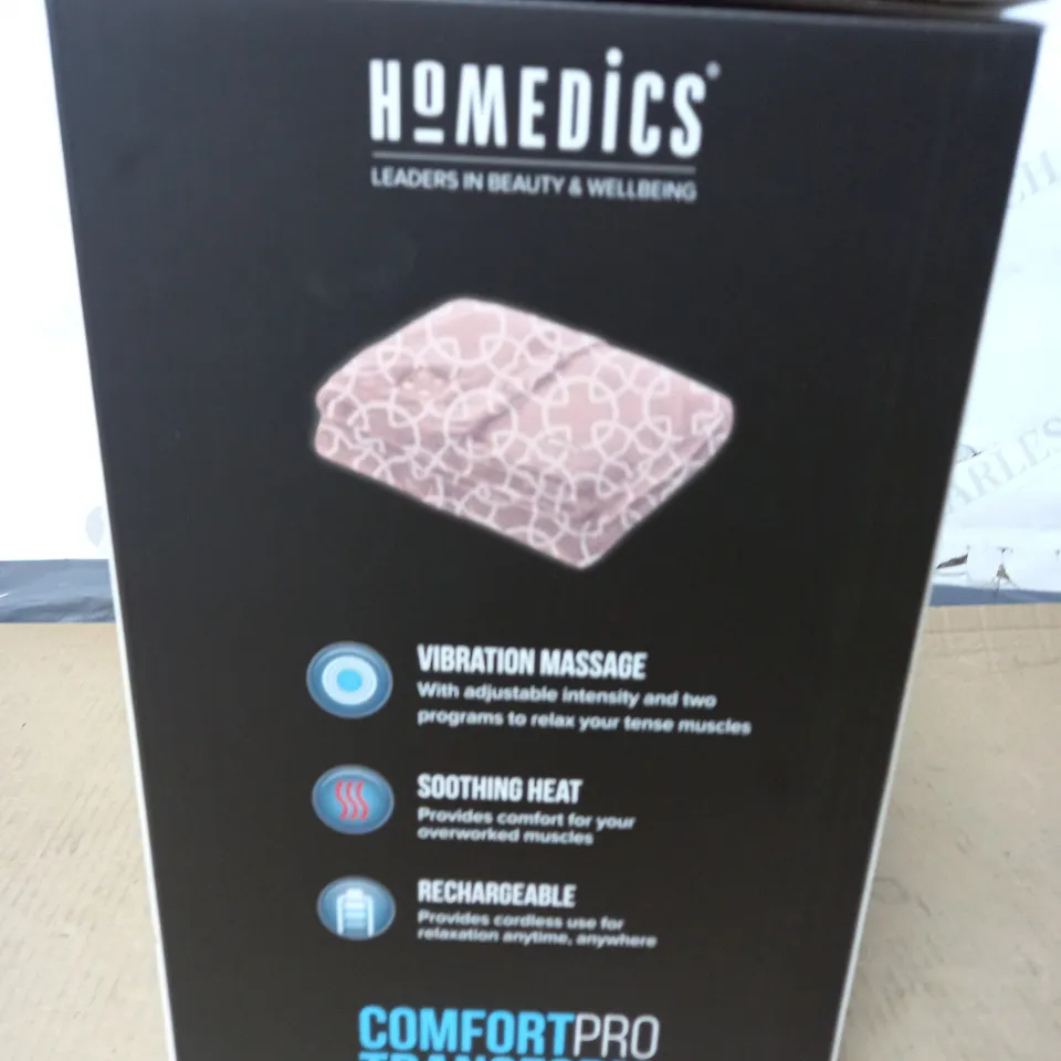 LOT OF 4 BOXED AS NEW HOMEDICS COMFORT PRO TRANSFORM CORDLESS HEATED THROWS