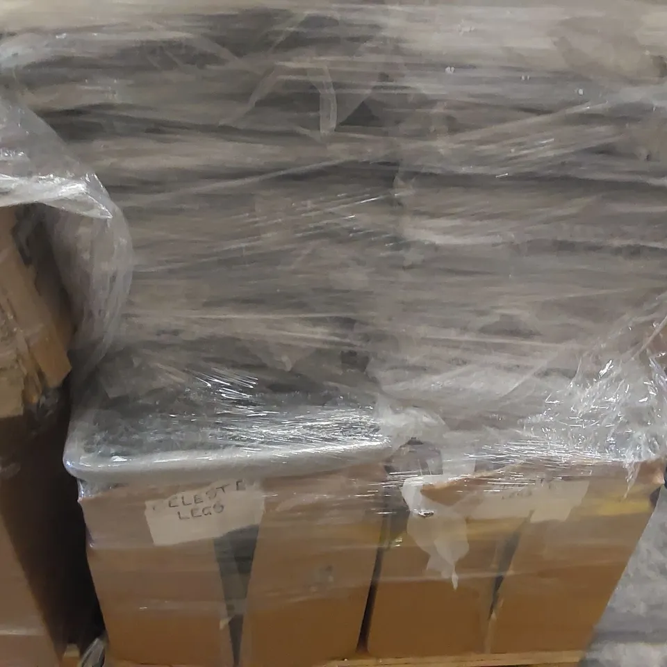 PALLET CONTAINING A LARGE QUANTITY OF ASSORTED FURNITURE PARTS INCLUDING: CHAIR PARTS ECT