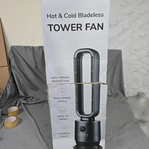 BLISS & BEYOND HOT & COLD BLADELESS TOWER FAN – BOXED
