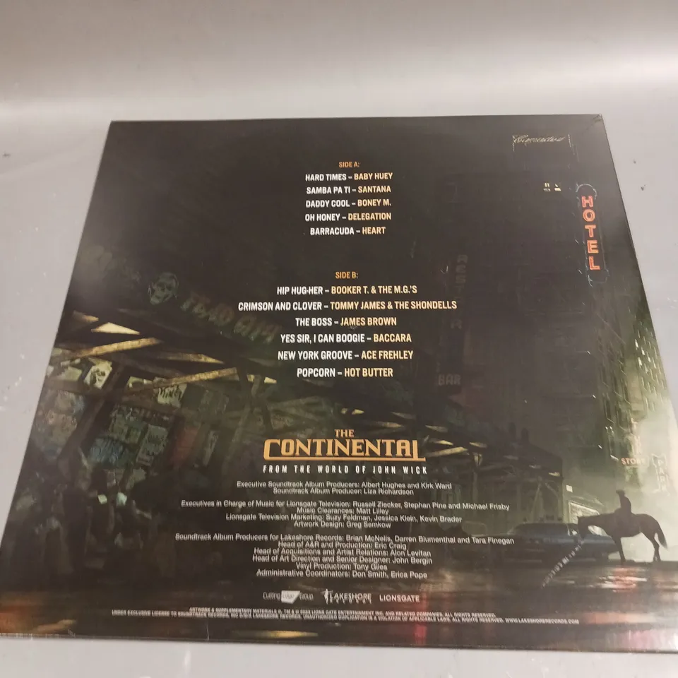 SEALED THE CONTINENTAL FROM THE WORLD OF JOHN WICK BLACK COLOURED VINYL 