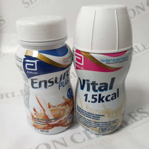 ASSORTED DRINK BASED PRODUCTS TO INCLUDE; 5 BOTTLES OF ABBOTT VITAL 1.5KCAL 200ML AND 13 BOTTLES ABBOTT ENSURE PLUS 1.5 KCAL