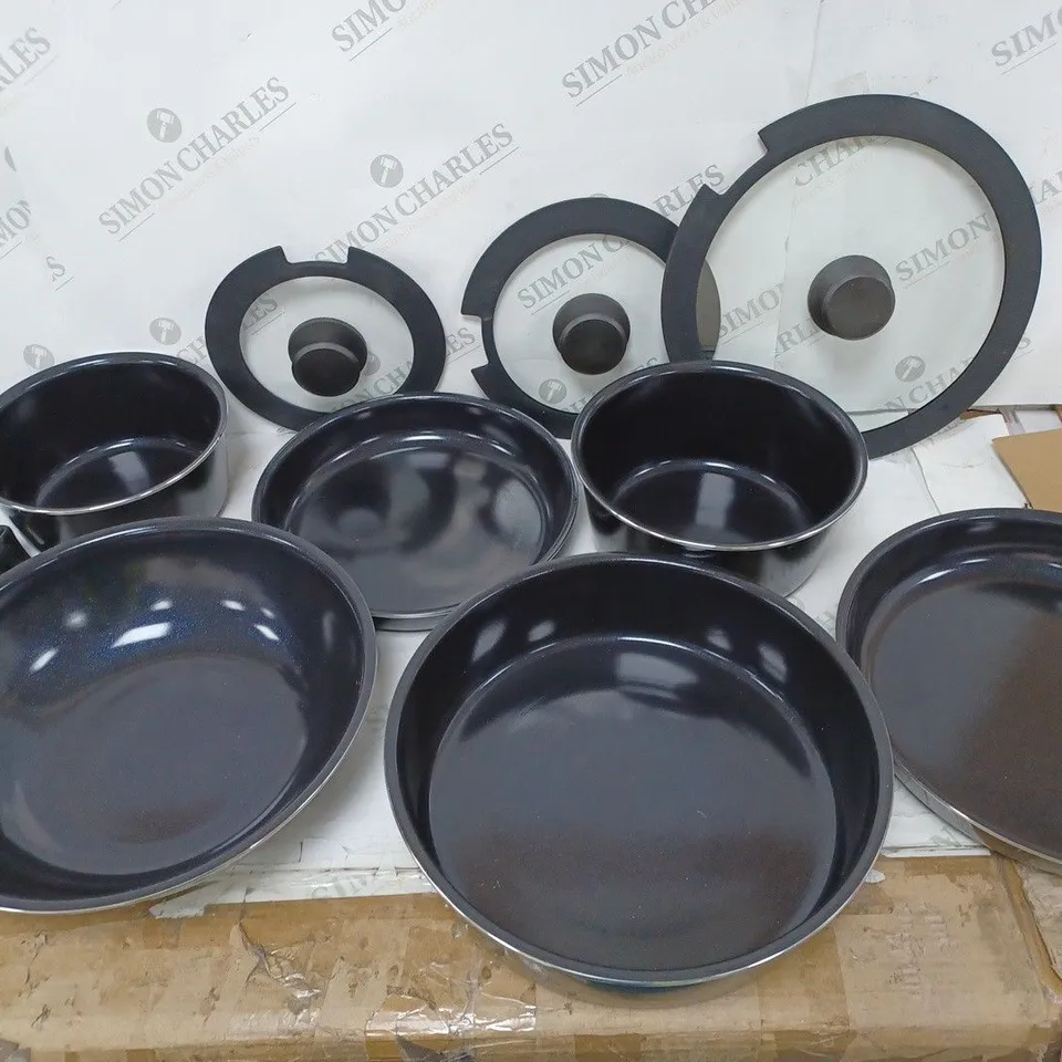 BOXED TOWER FREEDOM BLACK DIAMOND NON-STICK COOKWARE SET 