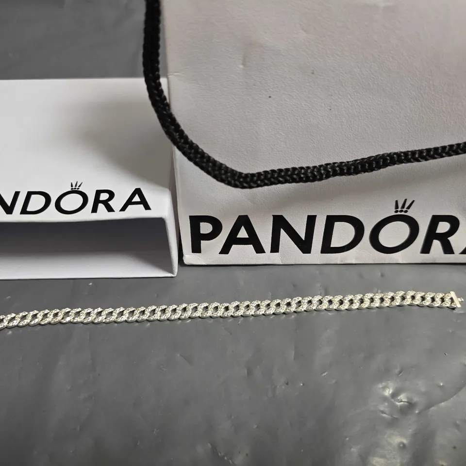 BOXED PANDORA CHAIN DETAIL BRACELET