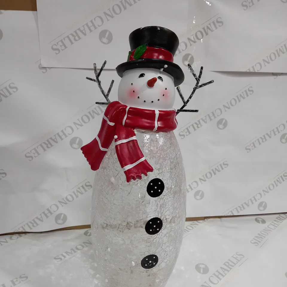 FESTIVE PRE-LIT LARGE GLASS CHRISTMAS CHARACTER