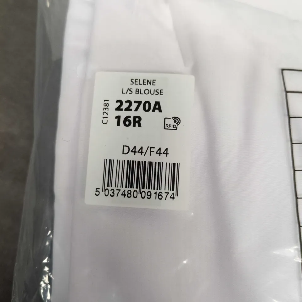 BAGGED BROOK TAVERNER SELENE LONG SLEEVE BLOUSE – WHITE, SIZE 16R