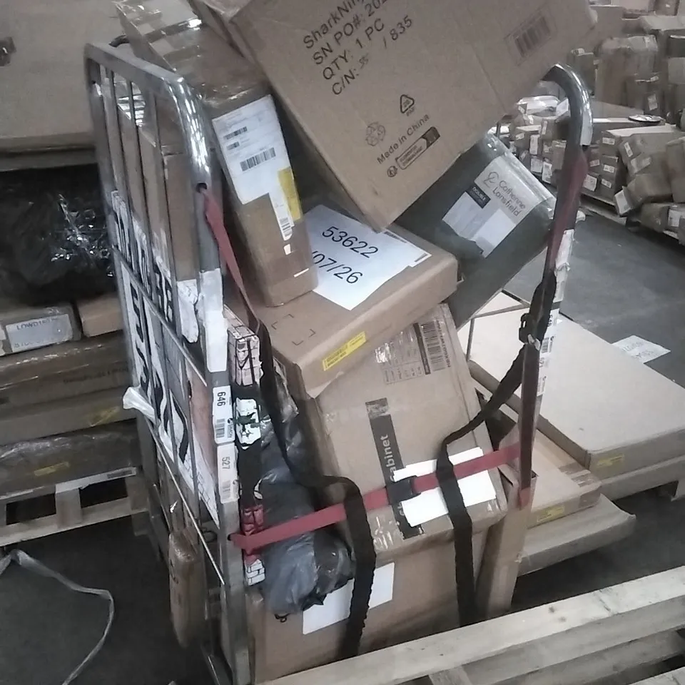 CAGE OF ASSORTED AND INCOMPLETE FURNITURE PIECES ETC