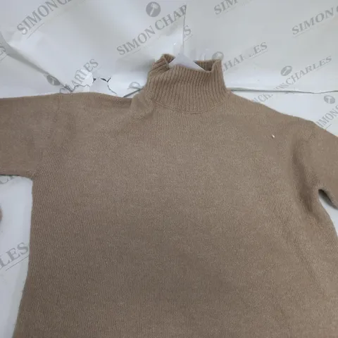 D&CO KNITTED TURTLENECK JUMPER HAZELNUT SIZE S