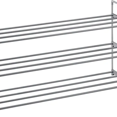 BOXED SONGMICS 3-TIER SHOE RACK HOLD UP TO 15 PAIRS OF SHOES, 92×30×54CM, GREY
