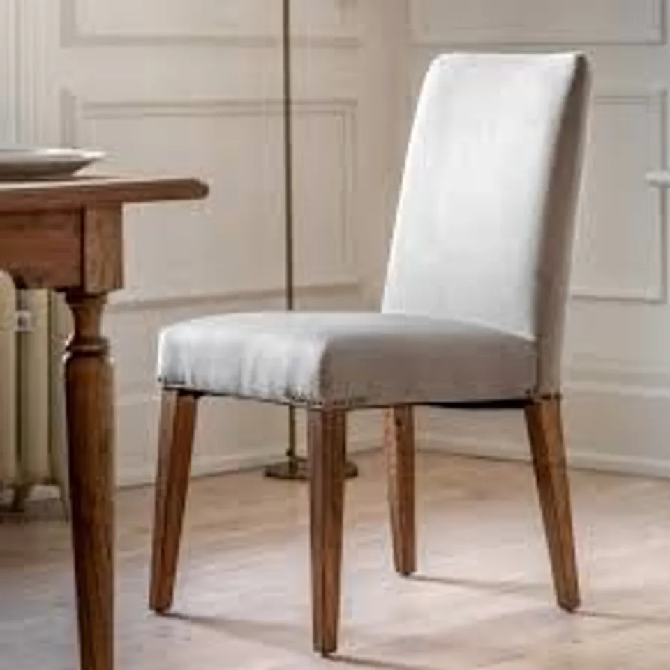 BOXED PAIR OF HIGHGROVE CHAIRS DOVE VELVET