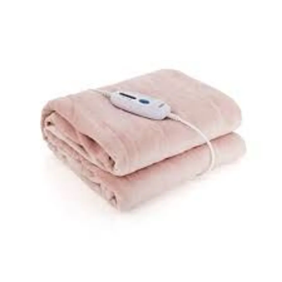 BOXED COSTWAY PINK ELECTRIC HEATED BLANKET WITH 4 HEATING LEVELS