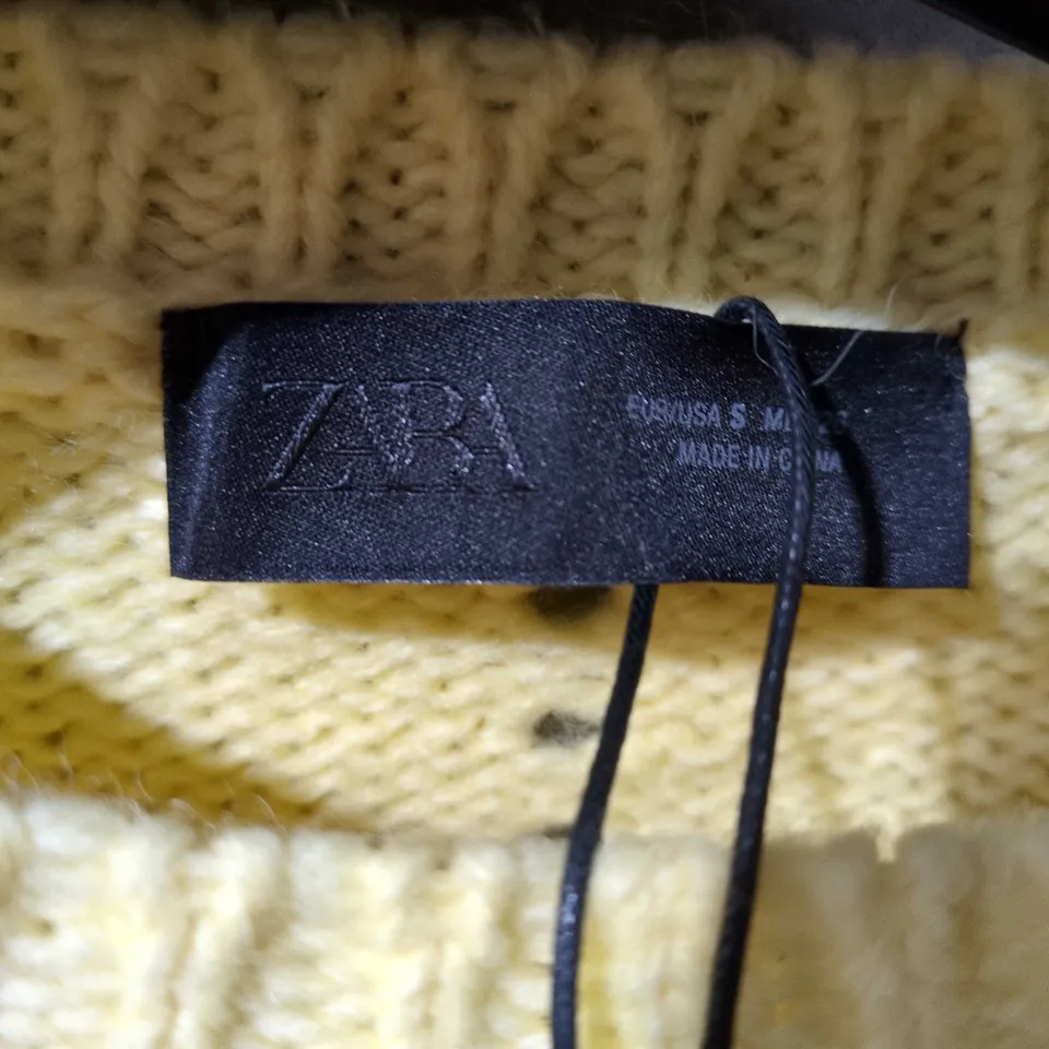 ZARA KNIT JUMPER – YELLOW, WOMEN’S, SIZE S