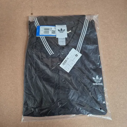 BAGGED ADIDAS LOOSE POLO IN BLACK - XL