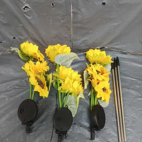 SUNFLOWER SOLAR GARDEN STAKE LIGHTS