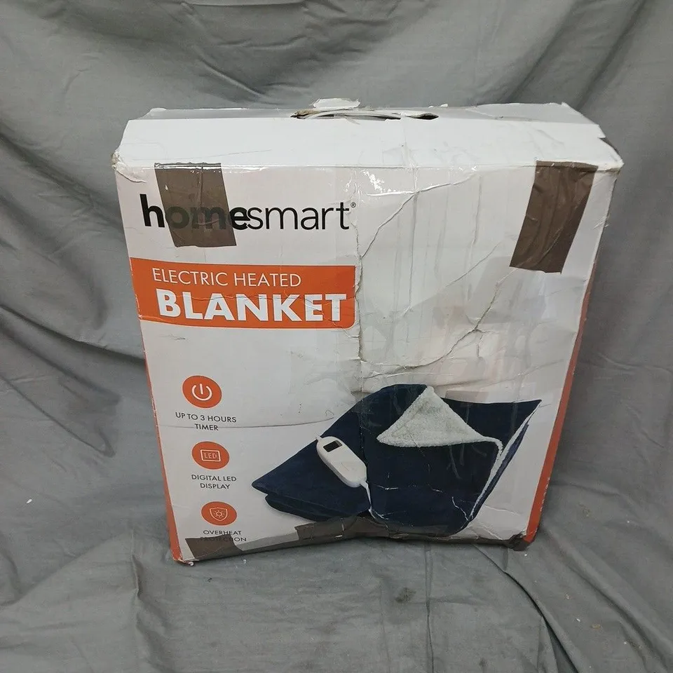 BOXED HOMESMART ELECTRIC HEATED BLANKET IN RED