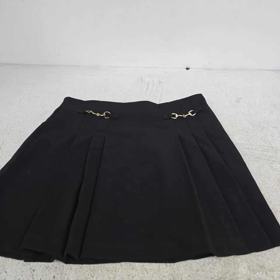 PEACOCKS BLACK PLEATED SKIRT – WOMEN'S UK 14