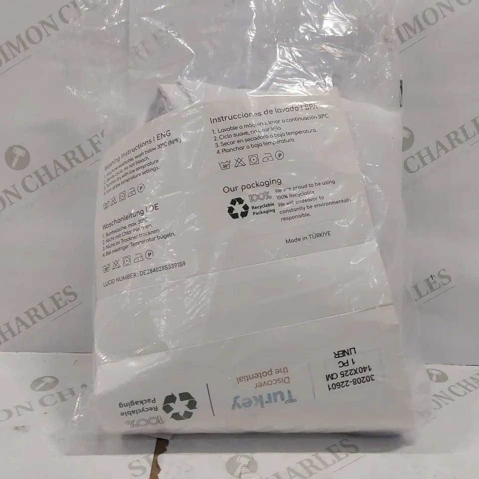 BAGGED 100% BLACKOUT EXTRA LONG THERMAL CURTAINS - WHITE // 140 X 225CM (1 ITEM)